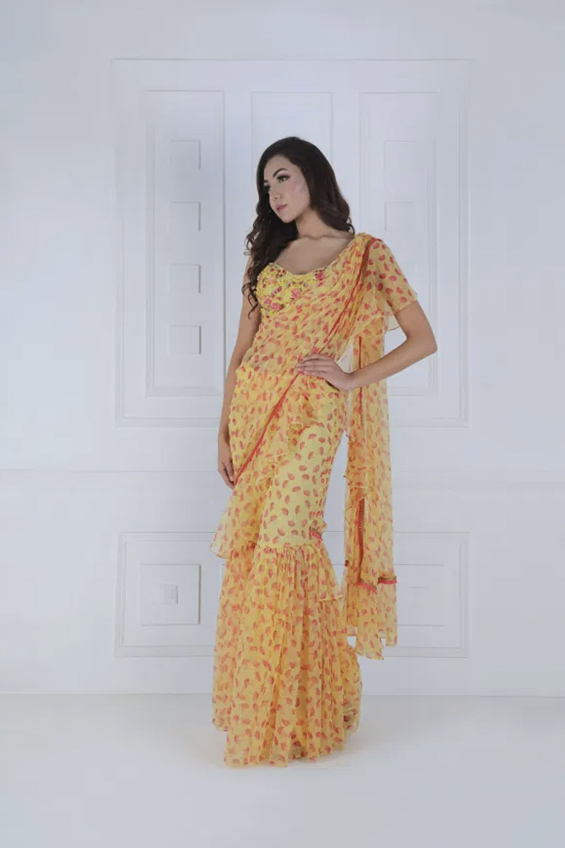 Ruffle-Palla,-Printed-Sharara-Saree-with-embroidered-Blouse-big